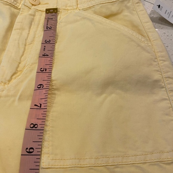 Joie Mirenda Yellow High Rise Cropped Tapered Pants Color Banana NEW - Picture 7 of 15